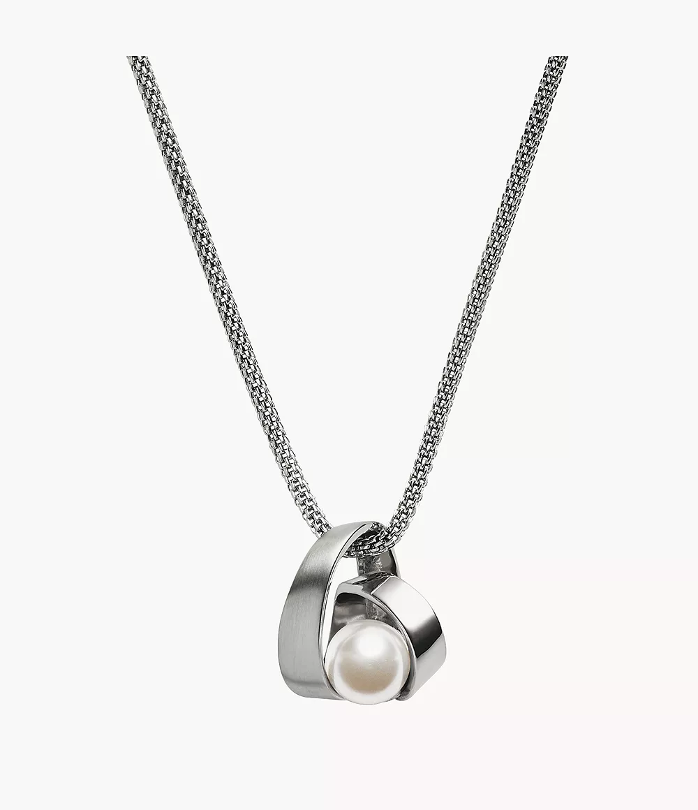 Skagen Women’s Agnethe Pearl Silver-Tone Pendant Necklace
