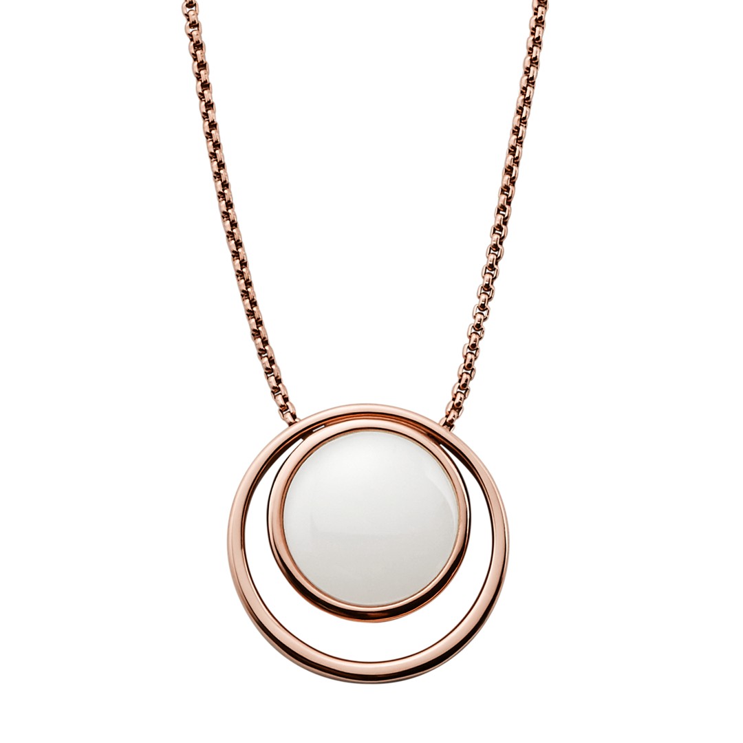 Sea Glass Rose Gold-Tone Necklace - SKJ0821791 Sea Glass Rose Gold-Tone Necklace - SKJ0821791