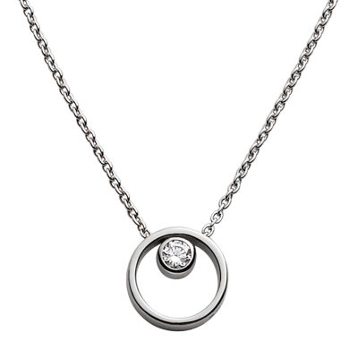 Kette Linje Modern Circle silberfarben