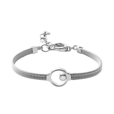 Skagen Women’s Linje Modern Silver-Tone Circle Bracelet