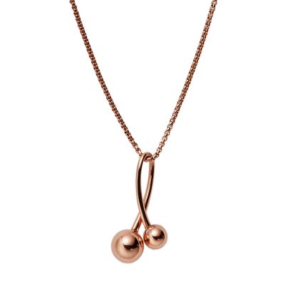 Skagen rose gold on sale necklace