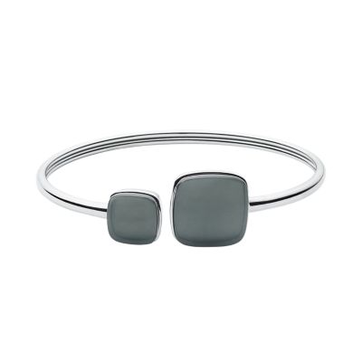 Sofie Sea Glass Silver-Tone Bangle