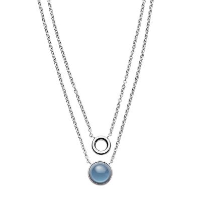 Skagen blue sea store glass necklace