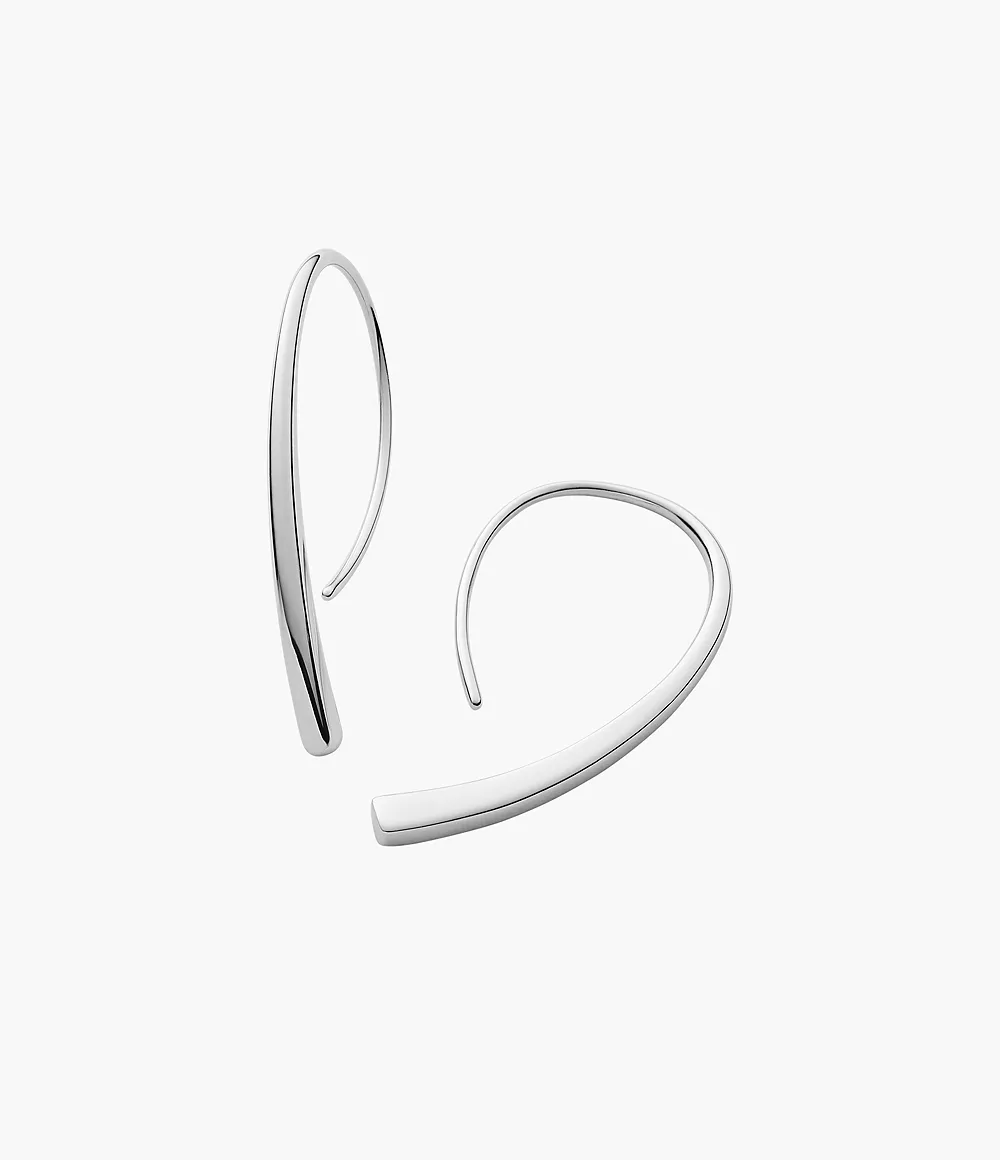 Skagen Unisex Kariana Silver-Tone Threader Earrings

