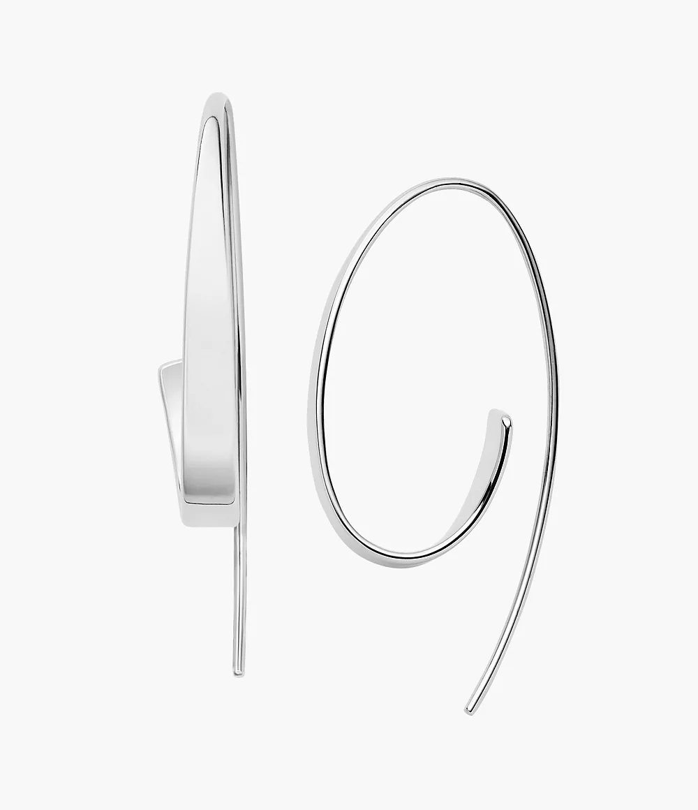 Skagen Unisex Kariana Silver-Tone Hoop Earrings

