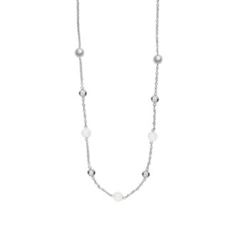 Sea Glass Silver-Tone Station Necklace