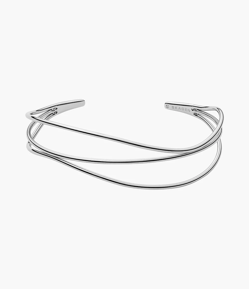 Skagen Unisex Kariana Silver-Tone Wire Bracelet
