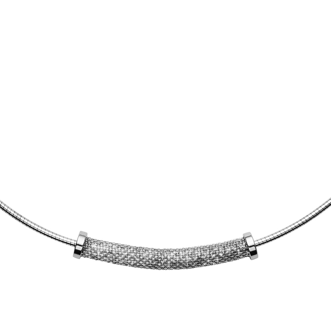 Merete Silver-Tone Brilliant Mesh Pendant Necklace - SKJ1204040 Merete Silver-Tone Brilliant Mesh Pendant Necklace - SKJ1204040