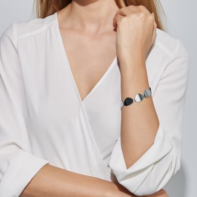 Agnethe シルバートーン ステンレススチール ブレスレット Skj Skagen