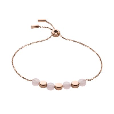 MOD Silicone Bracelet - Platinum Band w/Brushed Rose Gold Sleeve & Clasp