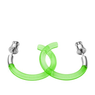 Green lucite sale earrings