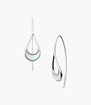 Agnethe Silver-Tone Stainless Steel and Mother-of-Pearl Earrings