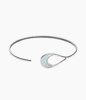 Agnethe Silver-Tone Stainless Steel and Mother-of-Pearl Bracelet