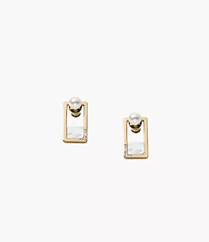 Agnethe Two-Tone Mother-of-Pearl Stud Earrings