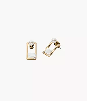 Agnethe Two-Tone Mother-of-Pearl Stud Earrings