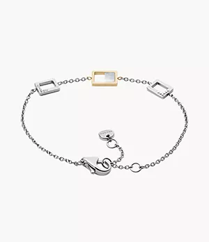 Agnethe Two-Tone Mother-of-Pearl Chain Bracelet