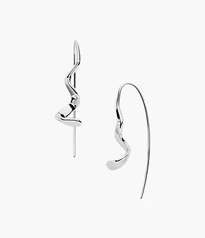 Kariana Silver-Tone Stainless Steel Drop Earrings