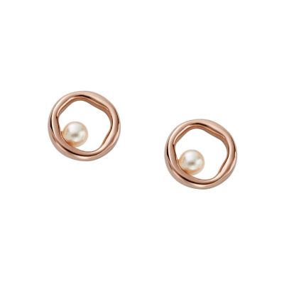 Stainless steel rose gold on sale earrings