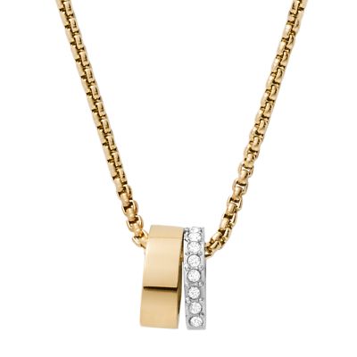 Kariana Two Tone Stainless Steel Pendant Necklace