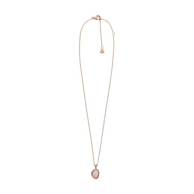 Agnethe Mother-of-Pearl Rose Gold-Tone Stainless Steel Pendant