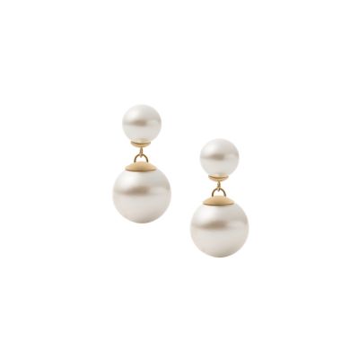 Agnethe Silver Pearl Drop Earrings SKJ0090040 - Skagen