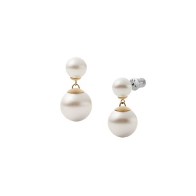 Agnethe Silver Pearl Drop Earrings SKJ0090040 - Skagen