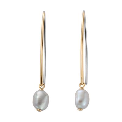 Agnethe Silver Pearl Drop Earrings SKJ0090040 - Skagen