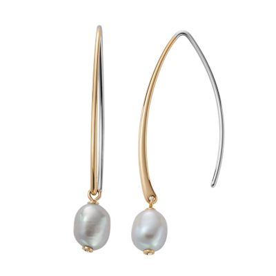 Agnethe Silver Pearl Drop Earrings SKJ0090040 - Skagen