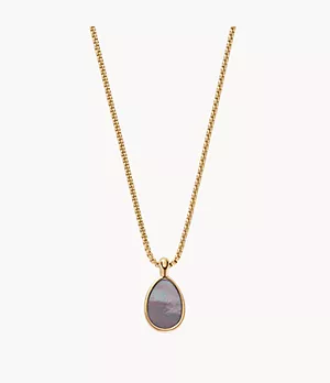Agnethe Gold-Tone Mother of Pearl Pendant Necklace