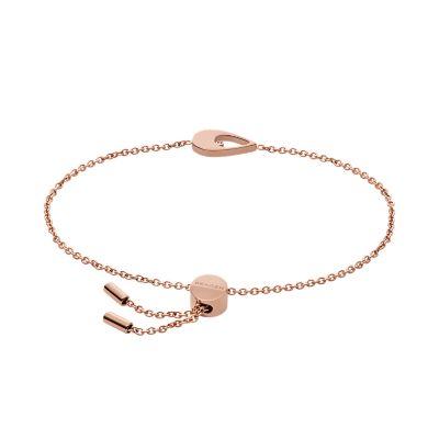 Skagen Womens Elin Two-Tone Hook Bangle Bracelet, Rose Gold/Silver, 0