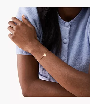 Kariana Gold-Tone Stainless Steel Heart Chain Bracelet