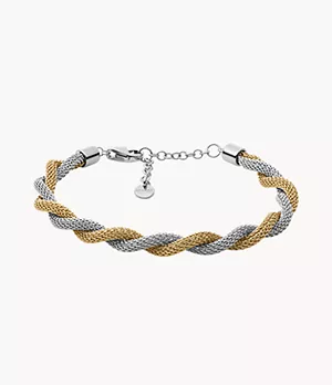 Merete Two-Tone Stainless Steel Chain Bracelet