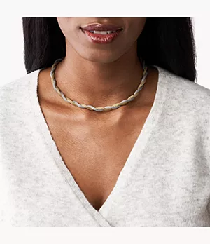 Merete Two-Tone Stainless Steel Chain Necklace