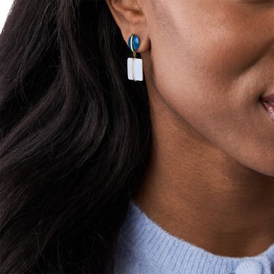 Sofie Sea Glass Blue Glass Drop Earrings SKJ1575710 Skagen