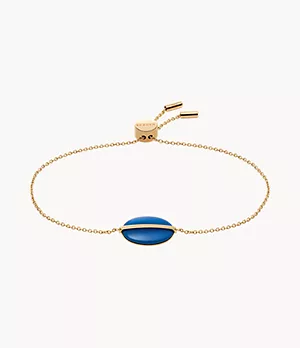 Sea Glass Blue Glass Chain Bracelet