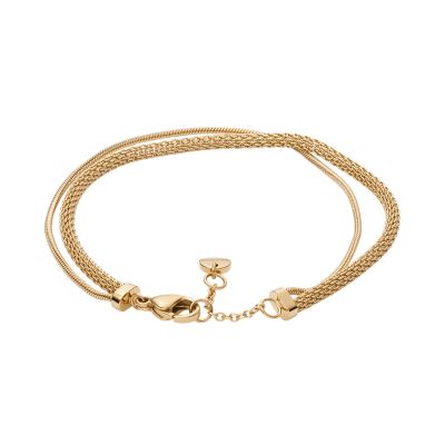 Merete Gold-Tone Stainless Steel Chain SKJ1596710 Bracelet Strand Skagen Multi 