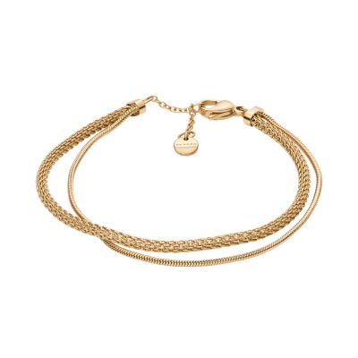 Merete Gold-Tone Stainless Steel Multi Strand Chain Bracelet