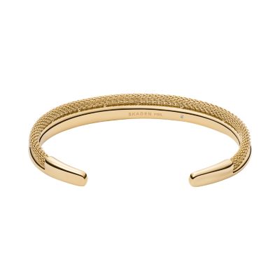 Merete Gold Tone Stainless Steel Cuff Bracelet SKJ1597710 Skagen