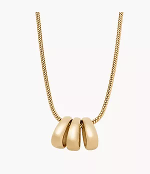 Merete Gold-Tone Stainless Steel Pendant Necklace