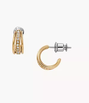Kariana Gold-Tone Stainless Steel Hoop Earrings