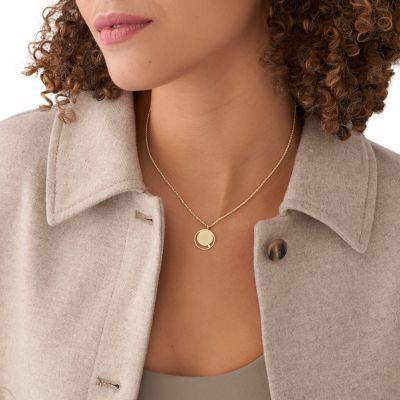 Katrine Gold-Tone Stainless Steel Pendant Necklace SKJ1620710 - Skagen