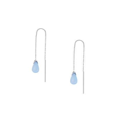 Sofie Sea Glass Blue Glass Drop Earrings SKJ1626040 Skagen