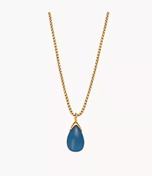 Sea Glass Blue Glass Pendant Necklace