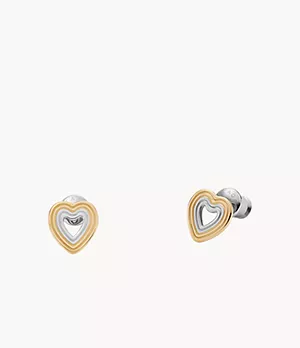 Kariana Two-Tone Stainless Steel Stud Earrings