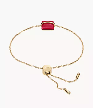 Pantone X Skagen Red Glass Chain Bracelet