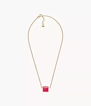Pantone X Skagen Red Glass Pendant Necklace