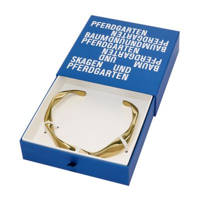 Skagen X Baum Und Pferdgarten Gold Brass Collar Necklace 
