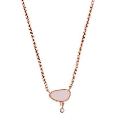 Skagen rose sale gold necklace