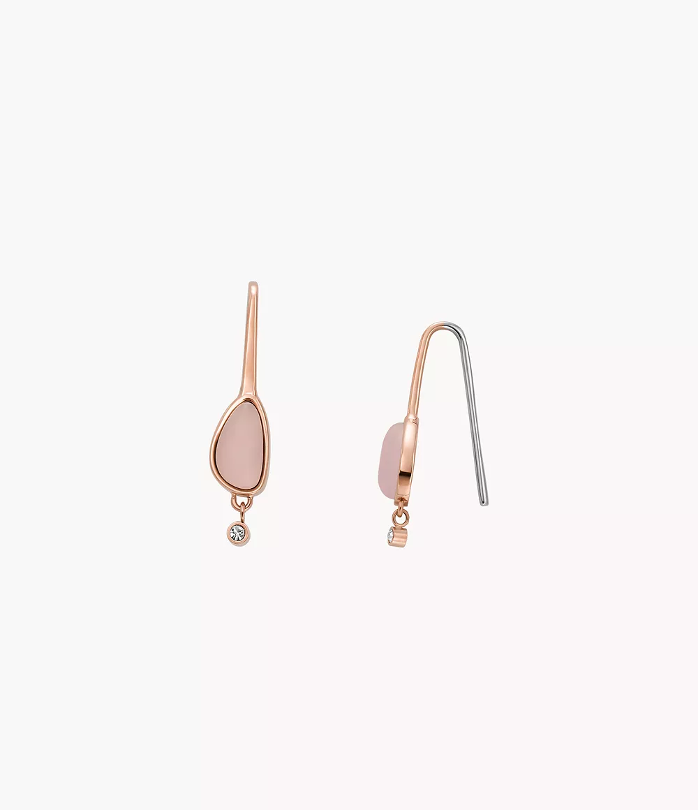 Skagen Women’s Sofie Sea Glass Pink Glass Drop Earrings