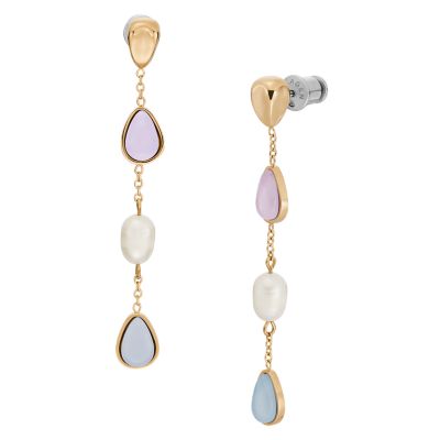 Skagen x Basquiat White Pearl and Iconic Crown Pull-Through Earrings  SKJ1756710 - Skagen